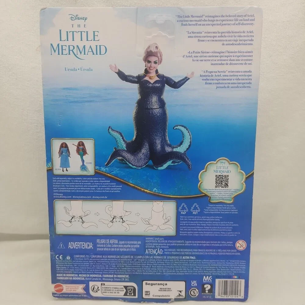 Doll Mattel Disney The Little Mermaid Ursula Fashion Poseable Accessory 12